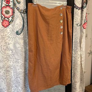 Marc New York Andrew Marc linen blend skirt